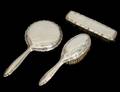THREE PIECE CONTINENTAL SILVER DRESSER SET