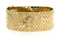 A 14 Karat Yellow Engraved Gold Brick Bracelet