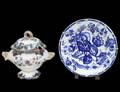 TWO STAFFORDSHIRE PORCELAIN ARTICLES