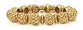 An 18 Karat Yellow Gold Textured Link Bracelet