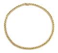A 14 Karat Yellow Gold Open Foxtail Necklace