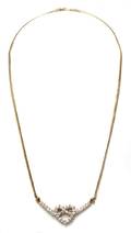 A 18K Yellow Gold and Diamond Heart Shape Necklace Jose Hess