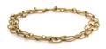 A 14 Karat Yellow Gold Twisted Open Oval Link Necklace