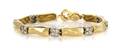 A 14 Karat Yellow Gold and Diamond Bracelet