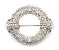 An Edwardian Platinum and Diamond Brooch