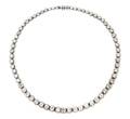 An 18 Karat White Gold and Diamond Riviera Necklace