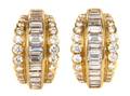 A Pair of 18 Karat Yellow Gold and Diamond Earclips Oscar Heyman Brothers