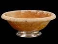 STERLING SILVER MOUNTED WOOD BOWL
