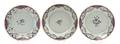 A Set of Three Chinese Export Plates