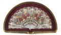 A French Gilt Decorated MotherofPearl and Lace Fan