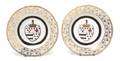 A Pair of Coalport Armorial Plates