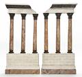 A Pair of Cast Plaster Models of Ruins
