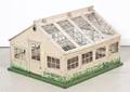A Painted Wood and Metal Model of a Greenhouse