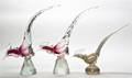 A Pair of Italian Glass Bird Figures