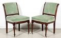 A Pair of Victorian Upholstered Slipper Chairs
