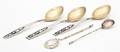 Five Russian Silver Spoons