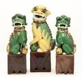 A Pair of Chinese Porcelain Fu Dogs
