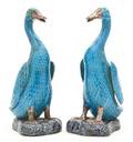 A Pair of Chinese Porcelain Models of Ducks