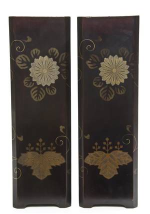 A Pair of Japanese Lacquered Hat Stands