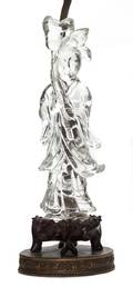 A Chinese Rock Crystal Figure of a Lady
