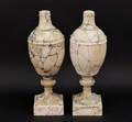 Pair of Large Alabaster Urns