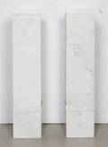A Pair of Art Deco Style Marble Columns