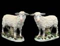 PAIR OF PORCELAIN FIGURES OF SHEEP