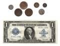 A Group of United States Coins and Currency