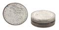 A Collection of ThirtyTwo United States Morgan Silver Dollars