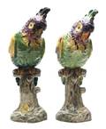 Two Italian Ceramic Parrots