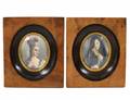 PAIR OF MINIATURES ON IVORY