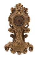 An Art Nouveau Style Gilt Metal Figural Mantel Clock