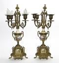 A Pair of Sevres Style FourLight Candelabra
