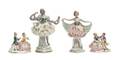 A Group of Four Dresden Porcelain Articles