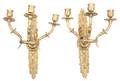 A Pair of Empire Style ThreeLight Sconces