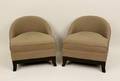 Pair of Contemporary Short Upholstered Chairs