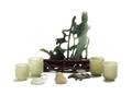 A Group of Seven Hardstone and Jade Carvings
