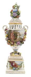 A German Porcelain Urn Carl Thieme