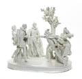 A Capodimonte Blanc de Chine Figural Group