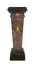 A Continental Gilt Bronze Mounted Fossilized Marble Column