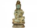 CARVED SERPENTINE FIGURE OF BUDDHA