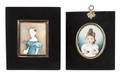 Two Portrait Miniatures on Ivory