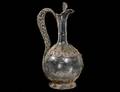 SILVER FILIGREE MOUNTED GLASS CLARET JUG