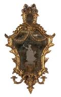 An Italian Giltwood Girandole Mirror