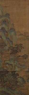 A Chinese Landscape Painting on Silk