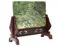 CARVED SPINACH GREEN JADE TABLE SCREEN