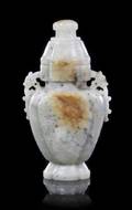 A Chinese Hardstone Lidded Vase