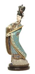 A Chinese Cloisonne and Ivory Figure