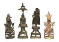 A Group of Four Bronze Figure Models