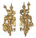 A Pair of Southeast Asian Gilt Wood Wall Mounts